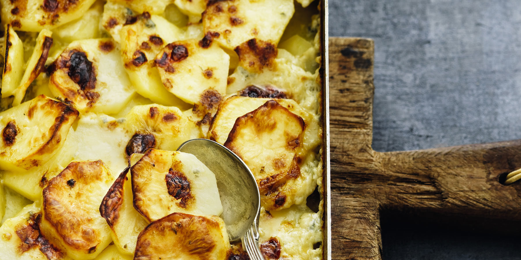 Bagte kartofler med gorgonzola