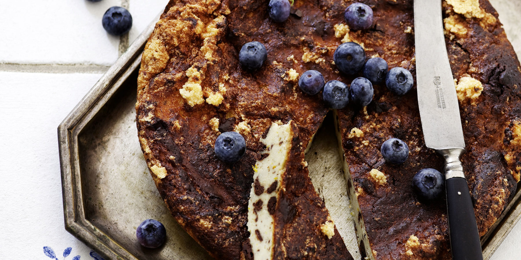 Ricottakage med grov chokolade