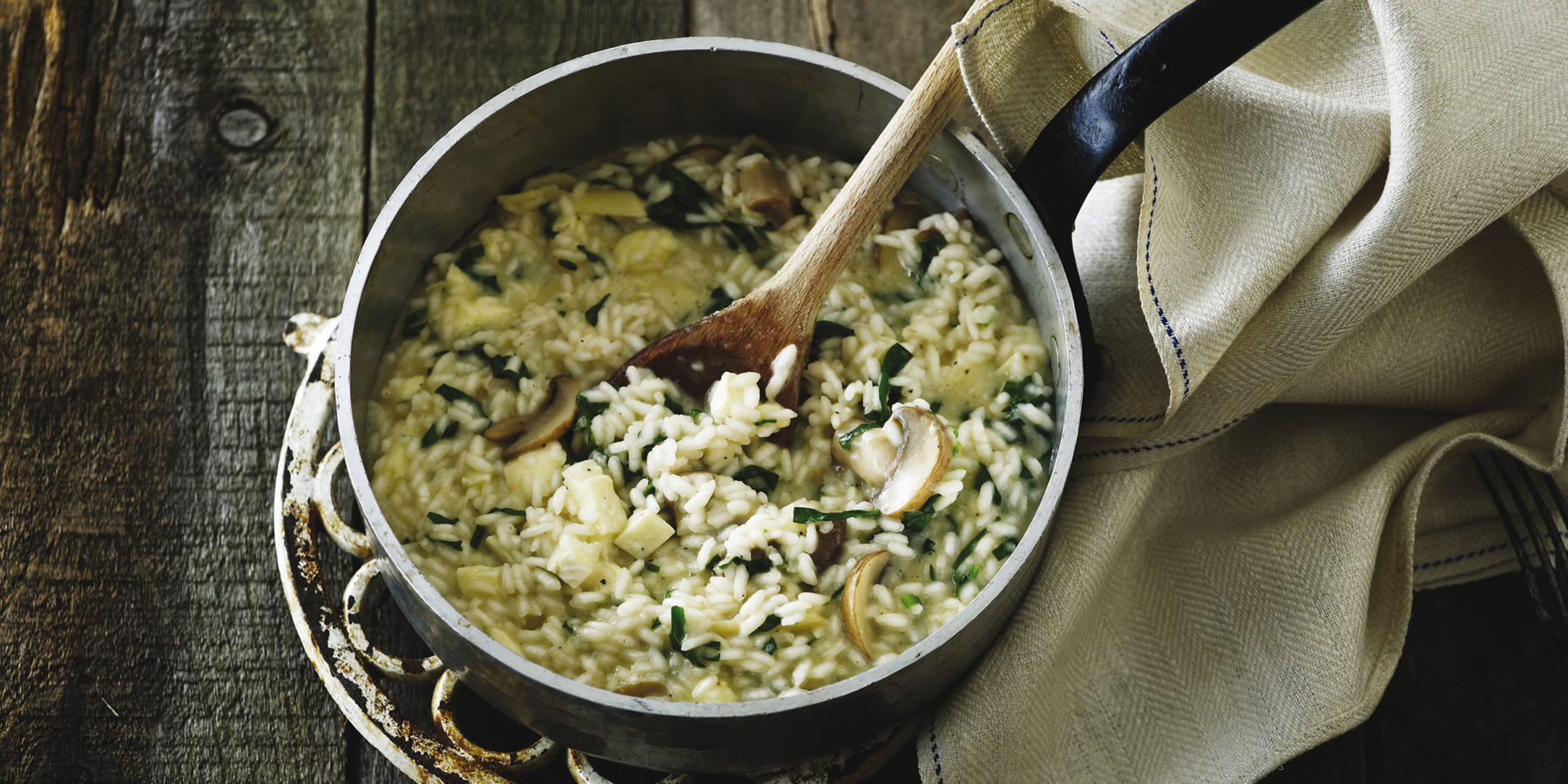 Risotto Med Svampe, Spinat Og Brie - Lactalis Foodservice