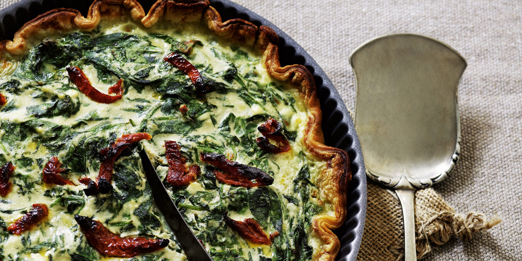 Spinattærte med ricotta